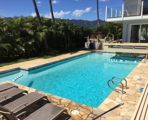 Oahu swimming pool that recieves pool maintenance services, Honolulu HI.
