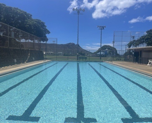 Hawaii Olympic swimming pool. Maintenance services, Oahu.