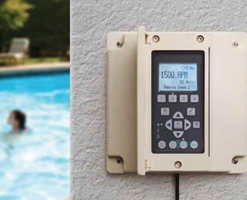 Oahu pool services install and maintain pool equipment such as this digital pool control panel.